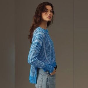 EUC Anthropologie Pilcro Textured Blue Sweater